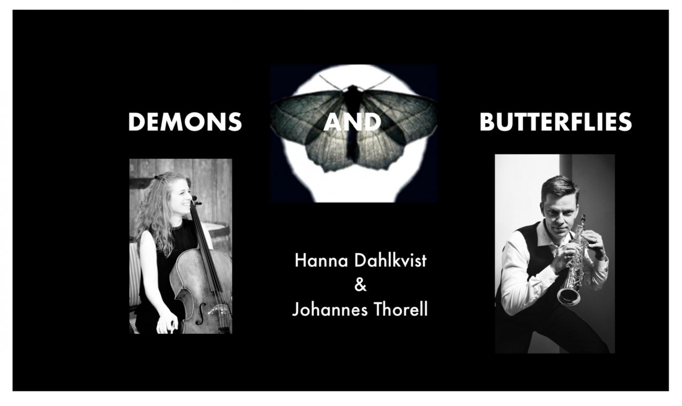 Johannes Thorell, saxofon och Hanna Dahlkvist, cello